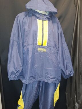 Boca Authentic Navy & Yellow Windbreaker Pullover